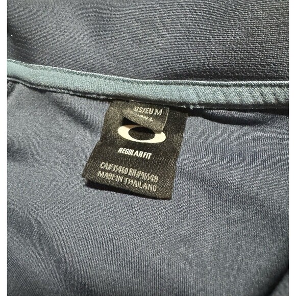 Oakley Men's Medium Short Sleeve Golf Polo Shirt Blue Athletic Gym Casual Y2K - Picture 3 of 9